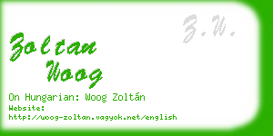 zoltan woog business card
